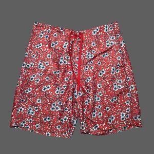 Vintage Reyn Spooner Floral Board Shorts Red Blue 30
